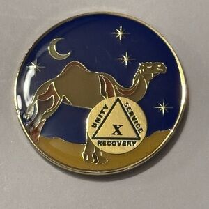 AA Recovery Milestone 10yrs Roman Numeral ‘X’ Unity Service Recovery Medallion